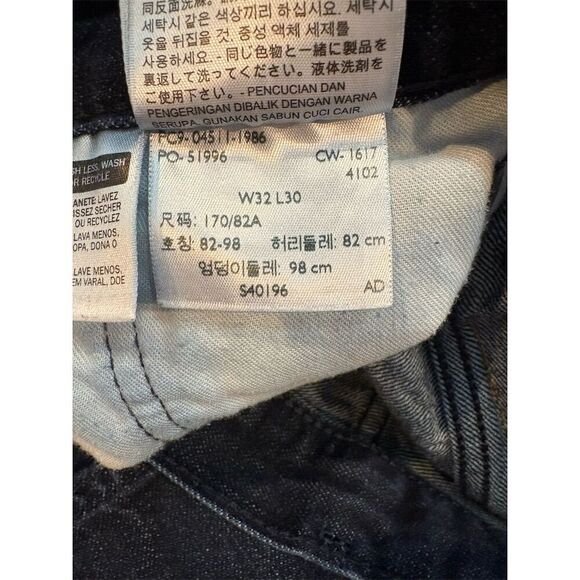 Levi's 511 Mens Dark Denim Straight Jeans Size 32 Blue - Picture 9 of 9